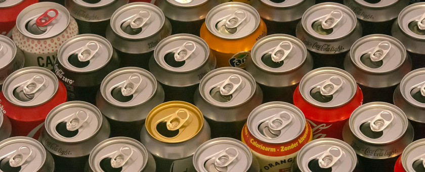 Diet soda cans
